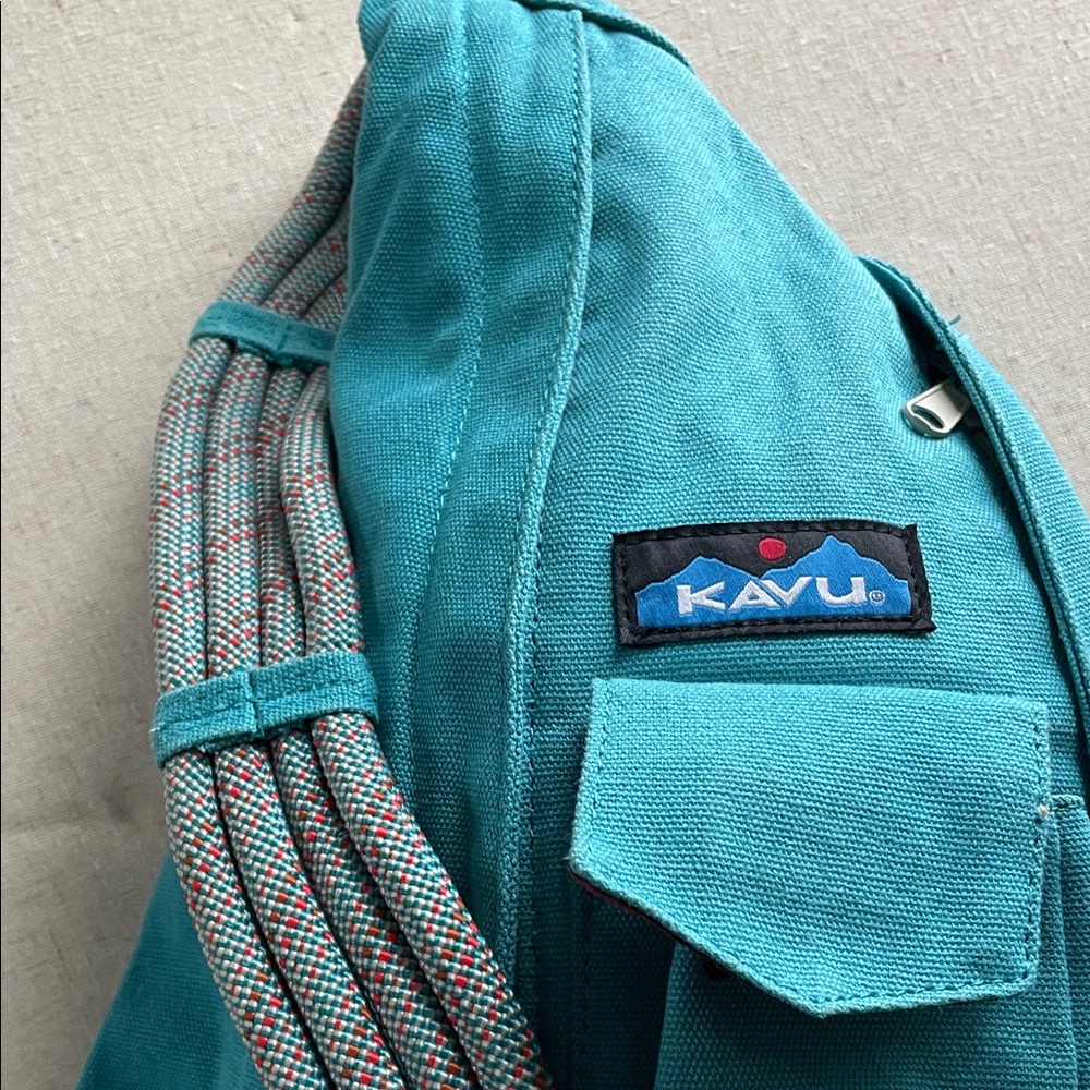 Kavu Teal Crossbody Hiking Sling Bag